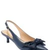 Jack Rogers Debra Leather Satin Bow Slingback Pumps -Hummel Winkel 00000000 zi 01f30c1e d29b 49a1 86cb 3575deaf9038