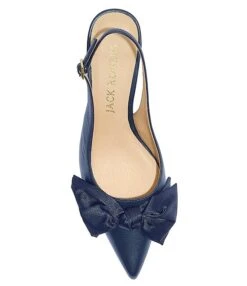 Jack Rogers Debra Leather Satin Bow Slingback Pumps -Hummel Winkel 00000000 zi 01f30c1e d29b 49a1 86cb 3575deaf9038 06 ai