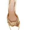 Antonio Melani Carmel Knot Metallic Leather Dress Sandals