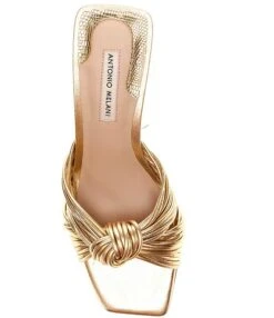 Antonio Melani Carmel Knot Metallic Leather Dress Sandals