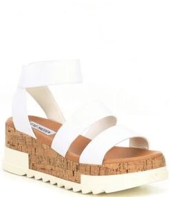 Steve Madden Bandi Elastic Cork Platform Wedge Sandals -Hummel Winkel 00000000 zi 06a2ab13 706f 49f1 9b1b 756df0d3697a