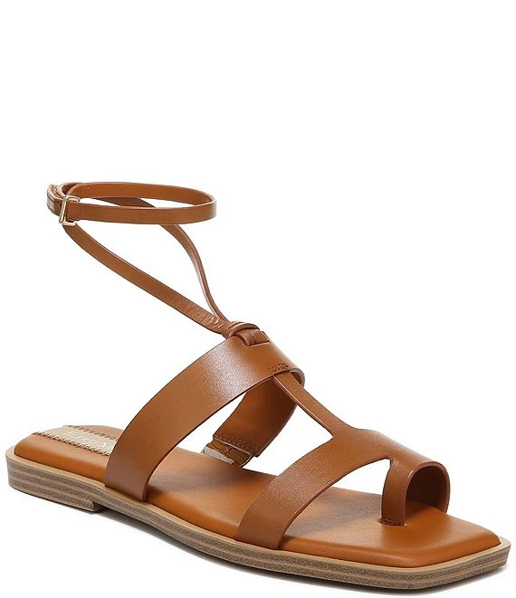 Franco Sarto Maren Leather Toe Loop Ankle Wrap Thong Sandals 5 Franco Sarto Maren Leather Toe Loop Ankle Wrap Thong Sandals - Afbeelding 3