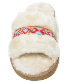 Minnetonka London Faux Fur Slides -Hummel Winkel 00000000 zi 07d97c2c 42d3 4452 83b1 46df2382e41f 03 ai