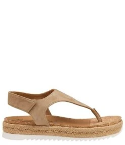 Johnston & Murphy Michelle Suede Thong Espadrille Platform Sandals