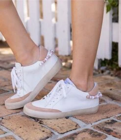 Gianni Bini X Jess Southern Tallulah Beaded Lace Up Sneakers