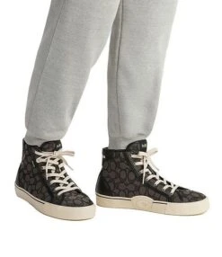 COACH Men's Skate Leather Signature Jacquard Retro Hi-Top Sneakers -Hummel Winkel 00000000 zi 1374e35b eb5f 4e14 a3bf a646972ed42f 08 ai