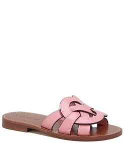 COACH Issa Leather Slide Sandals -Hummel Winkel 00000000 zi 145b9cd4 a2c0 436b 9cf8 9f7f0ad10a77