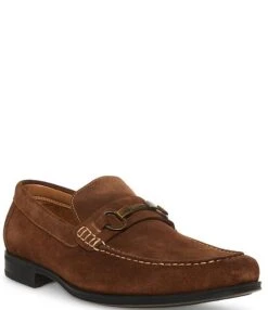 Steve Madden Men's Gaddis Suede Bit Embellished Loafers