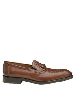 Johnston & Murphy Men's Meade Woven Leather Bit Loafers -Hummel Winkel 00000000 zi 1a28397e b25c 4686 900b 6030b11ceb0b 01 ai