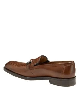 Johnston & Murphy Men's Meade Woven Leather Bit Loafers -Hummel Winkel 00000000 zi 1a28397e b25c 4686 900b 6030b11ceb0b 04 ai
