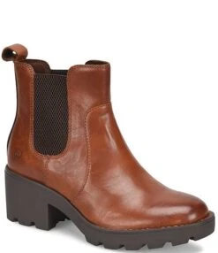 Born Graci Leather Chelsea Platform Booties -Hummel Winkel 00000000 zi 2a58d5cf 0da4 4e28 95b3 0c6f74f3c310