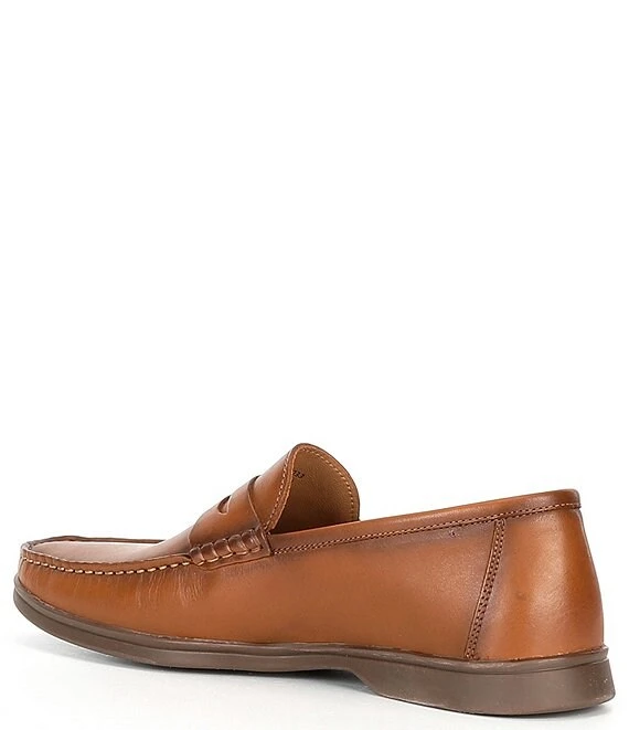 Flag LTD. Men's Tommy Leather Penny Loafer Moccasins 6 Flag LTD. Men's Tommy Leather Penny Loafer Moccasins - Afbeelding 4
