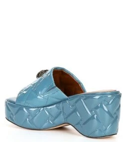 Kurt Geiger London Kensington Quilted Patent Leather Eagle Head Platform Sandals -Hummel Winkel 00000000 zi 2e8cd177 e777 4337 9562 16c319dafc73 02 ai