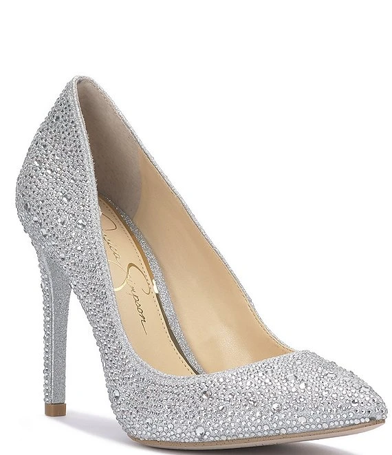 Jessica Simpson Bridal Collection Pembe Rhinestone Pumps 5 Jessica Simpson Bridal Collection Pembe Rhinestone Pumps - Afbeelding 3