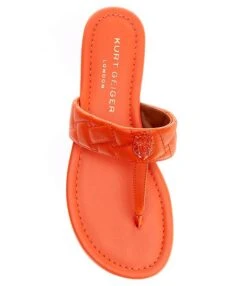 Kurt Geiger London Kensington T-Bar Quilted Leather Flat Thong Sandals -Hummel Winkel 00000000 zi 33fba4a1 5723 4814 982a 29aacc1dfcc1 04 ai