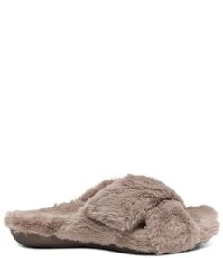 Aetrex Penelope Adjustable Faux Fur Slippers