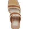 Dolce Vita Whim Raffia Banded Platform Slide Sandals