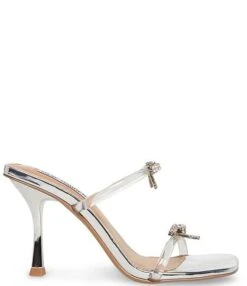 Steve Madden Leonie Metallic Rhinestone Bow Embellished Clear Slide Dress Sandals -Hummel Winkel 00000000 zi 3807f667 0350 480a b1c9 1d7cced3cc85 01 ai
