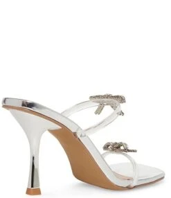 Steve Madden Leonie Metallic Rhinestone Bow Embellished Clear Slide Dress Sandals -Hummel Winkel 00000000 zi 3807f667 0350 480a b1c9 1d7cced3cc85 02 ai