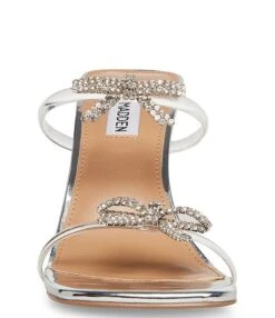 Steve Madden Leonie Metallic Rhinestone Bow Embellished Clear Slide Dress Sandals -Hummel Winkel 00000000 zi 3807f667 0350 480a b1c9 1d7cced3cc85 05 ai