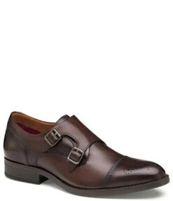 Johnston & Murphy Men's Hawthorn Double Buckle Monk Strap Tumbled Leather Dress Shoes -Hummel Winkel 00000000 zi 38feb455 214b 44c4 89f0 d972895da3eb