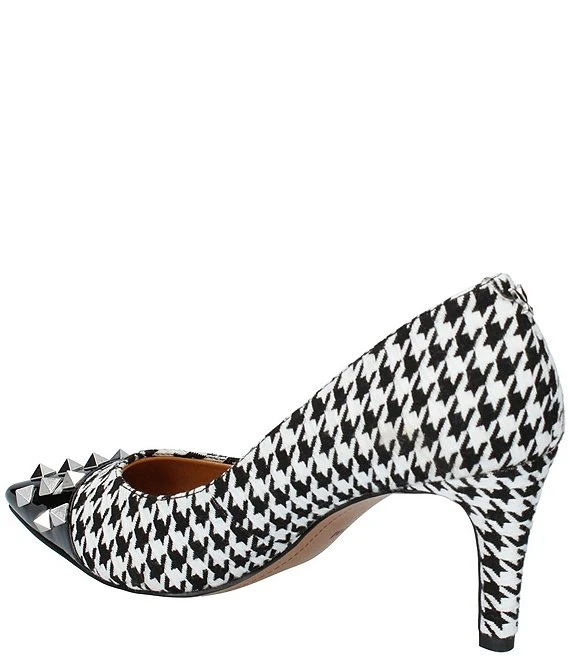 J. Renee Khinsley Studded Cap Toe Houndstooth Pumps 7 J. Renee Khinsley Studded Cap Toe Houndstooth Pumps - Afbeelding 5