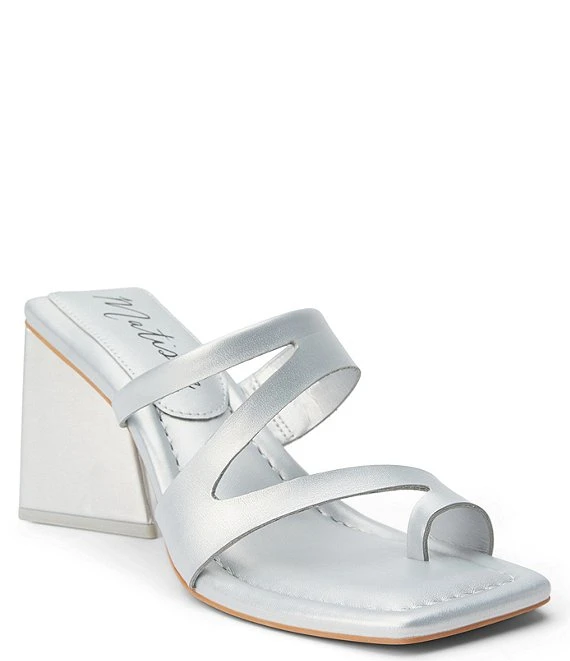 Matisse Oslo Metallic Toe Loop Asymmetrical Thong Dress Sandals 4 Matisse Oslo Metallic Toe Loop Asymmetrical Thong Dress Sandals - Afbeelding 2