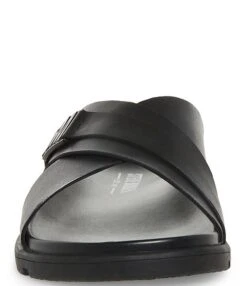 Steve Madden Men's Ajaxx Leather Slide Sandals -Hummel Winkel 00000000 zi 4036cff1 eee4 4940 ad89 50efa94a0163 04 ai