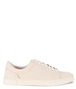 Frye Ivy Leather Floral Embossed Lace-Up Sneakers
