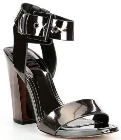 DKNY Terah Patent Metallic Leather Block Heel Dress Sandals -Hummel Winkel 00000000 zi 49060913 5326 4260 84d5 fdece8f16b31