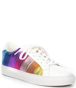 Kurt Geiger London Lane Metallic Rainbow Stripe Sneakers