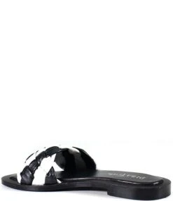 Diba True Con Stance Braided Color Block Leather Slide Sandals