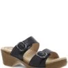 Dansko Sophie Buckle Leather Platform Slides