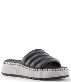 Cougar Soprato Water Resistant Leather Puff Platform Pool Slides -Hummel Winkel 00000000 zi 5e339be5 1063 429a b1d4 f0507003b1c0