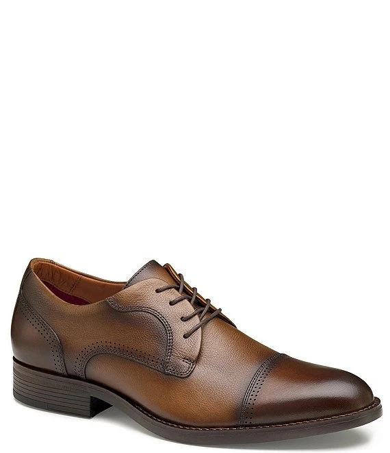 Johnston & Murphy Men's Hawthorn Cap Toe Tumbled Leather Oxfords 3 Johnston & Murphy Men's Hawthorn Cap Toe Tumbled Leather Oxfords