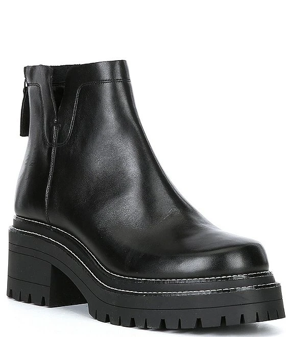 Gianni Bini Griffyn Leather Lug Sole Platform Booties 5 Gianni Bini Griffyn Leather Lug Sole Platform Booties - Afbeelding 3