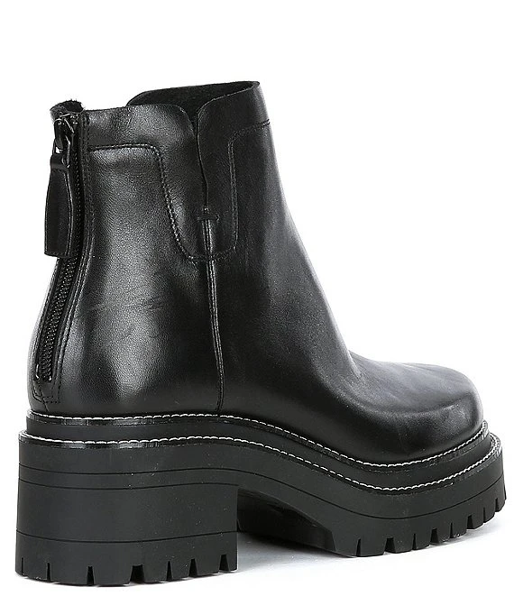 Gianni Bini Griffyn Leather Lug Sole Platform Booties 4 Gianni Bini Griffyn Leather Lug Sole Platform Booties - Afbeelding 2