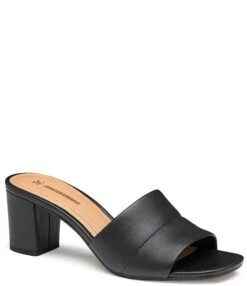 Johnston & Murphy Evelyn Leather One Band Slides -Hummel Winkel 00000000 zi 6a8fd15c 88cd 413e 84eb 1ac69e8af70b