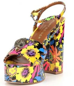 Kurt Geiger London Kensington Floral Patent Leather Platform Sandals -Hummel Winkel 00000000 zi 7212ec77 35e8 48a9 9379 7f8c32796d1d 03 ai