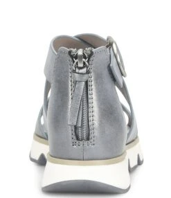 Sofft Mackenna Metallic Leather Ankle Strap Sandals