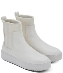 GREATS Waverly Leather And Neoprene Chelsea Booties