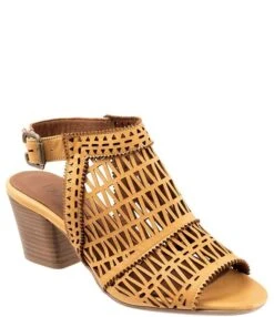 Bueno Candice Leather Laser Cut Out Sandals