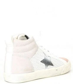 Vintage Havana Jane Suede Perforated Leather High Top Zip Sneakers