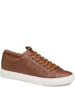 Johnston & Murphy Men's Banks Woven Lace-to-Toe Leather Sneakers -Hummel Winkel 00000000 zi 80ad9597 17a9 4bce b423 510b66e7a3fc