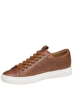 Johnston & Murphy Men's Banks Woven Lace-to-Toe Leather Sneakers -Hummel Winkel 00000000 zi 80ad9597 17a9 4bce b423 510b66e7a3fc 05 ai
