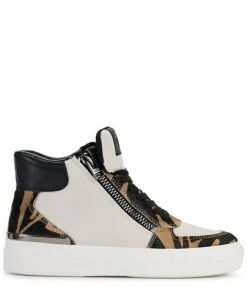 DKNY Cindell High-Top Hair-Calf Trim Lace-Up Sneakers -Hummel Winkel 00000000 zi 8361c61e b691 41c1 9f9a 785ad32a1df8 01 ai