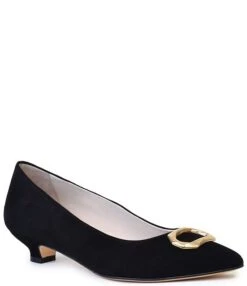 Amalfi Adelina Suede Kitten Heel Ornament Pumps