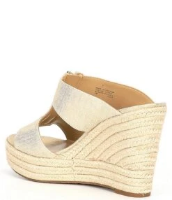 Michael Kors Bradley Metallic Linen Zip Espadrille Platform Wedge Sandals -Hummel Winkel 00000000 zi 8736cf98 cfd3 4185 bb64 06db8836072a 02 ai