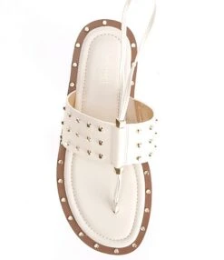 Michael Kors Jagger Studded Leather Ankle Tie Flat Thong Sandals -Hummel Winkel 00000000 zi 87c39121 5268 45b1 8fa0 6e4dcae2d6c0 05 ai