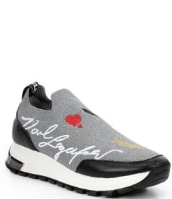 KARL LAGERFELD PARIS Miranda Logo Knit Slip-On Platform Sneakers -Hummel Winkel 00000000 zi 87d0d7b7 dd43 476f 9139 a1a574263b8c